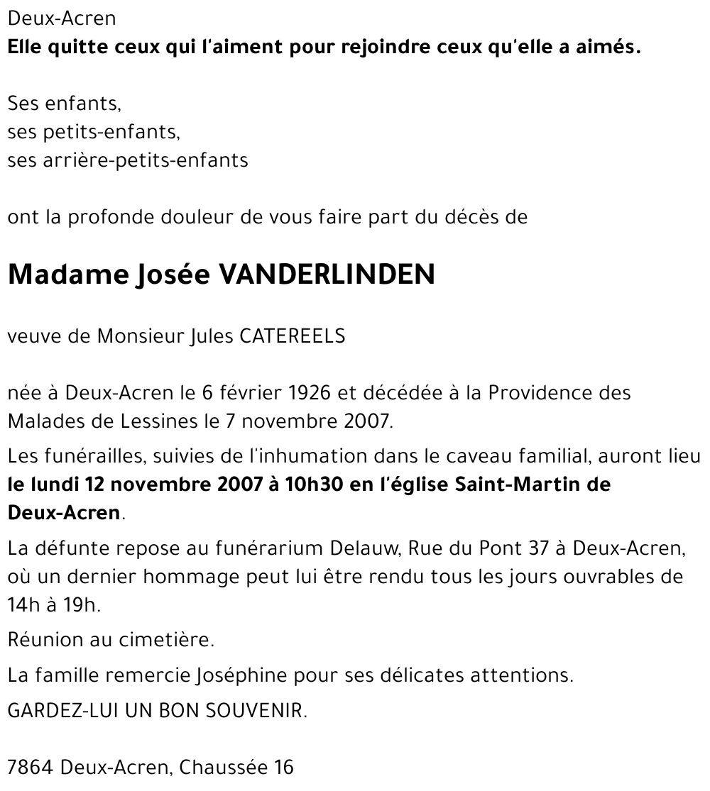 Josée VANDERLINDEN