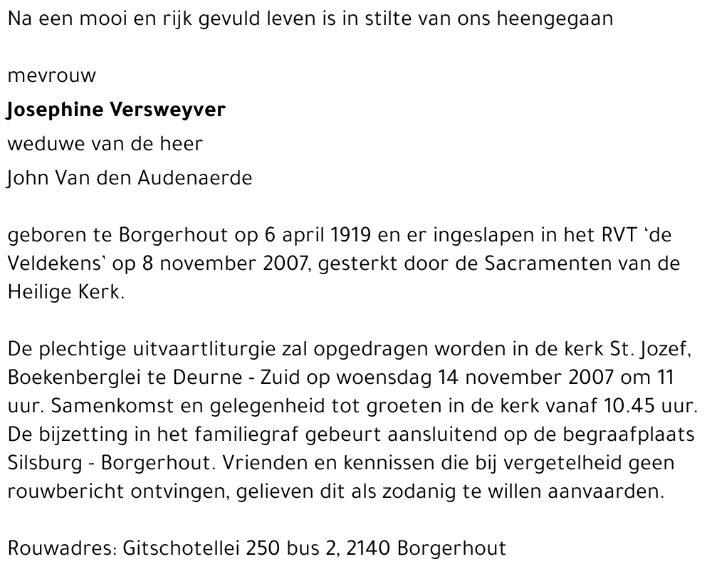 Josephine Versweyver