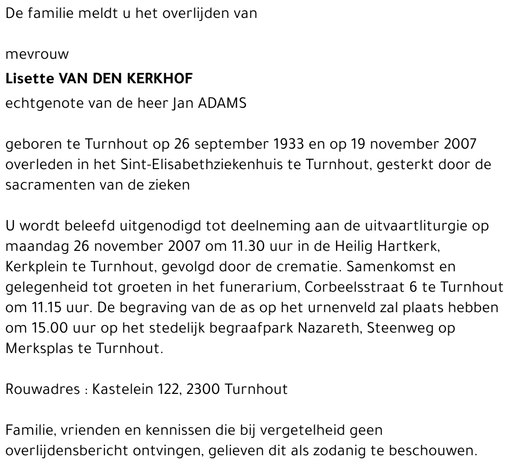 Lisette Van den Kerkhof