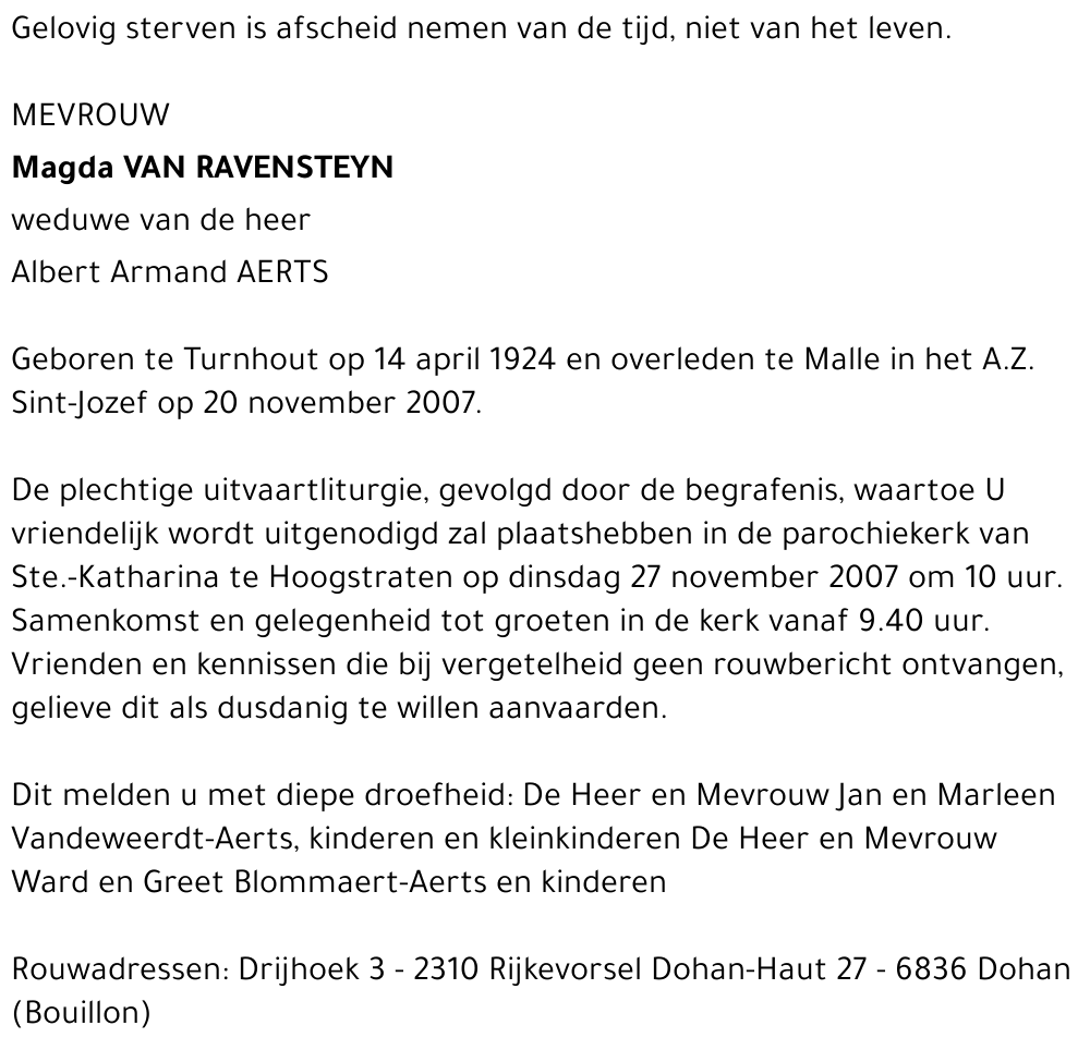 Magda Van Ravensteyn