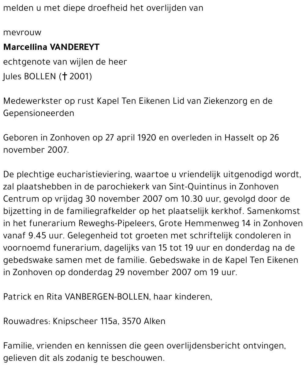 Marcellina Vandereyt