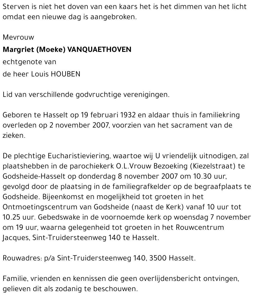 Margriet Vanquaethoven