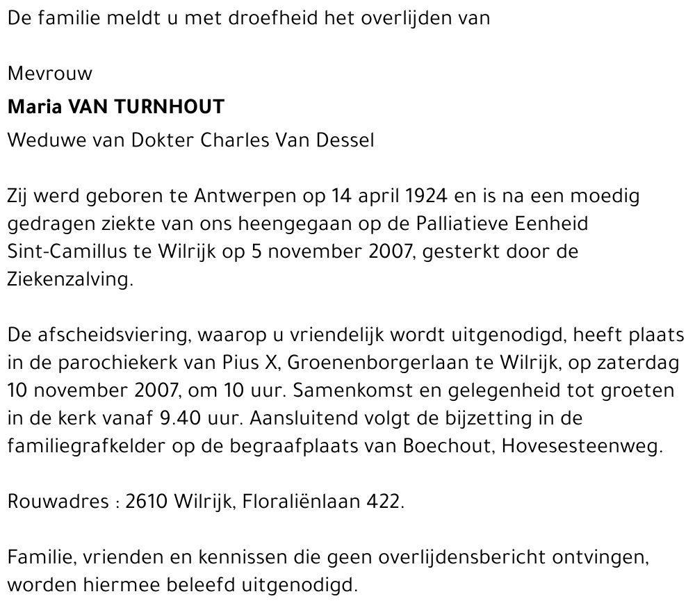 Maria Van Turnhout