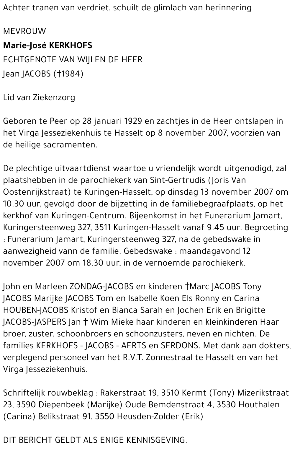 Marie-Josée Kerkhofs