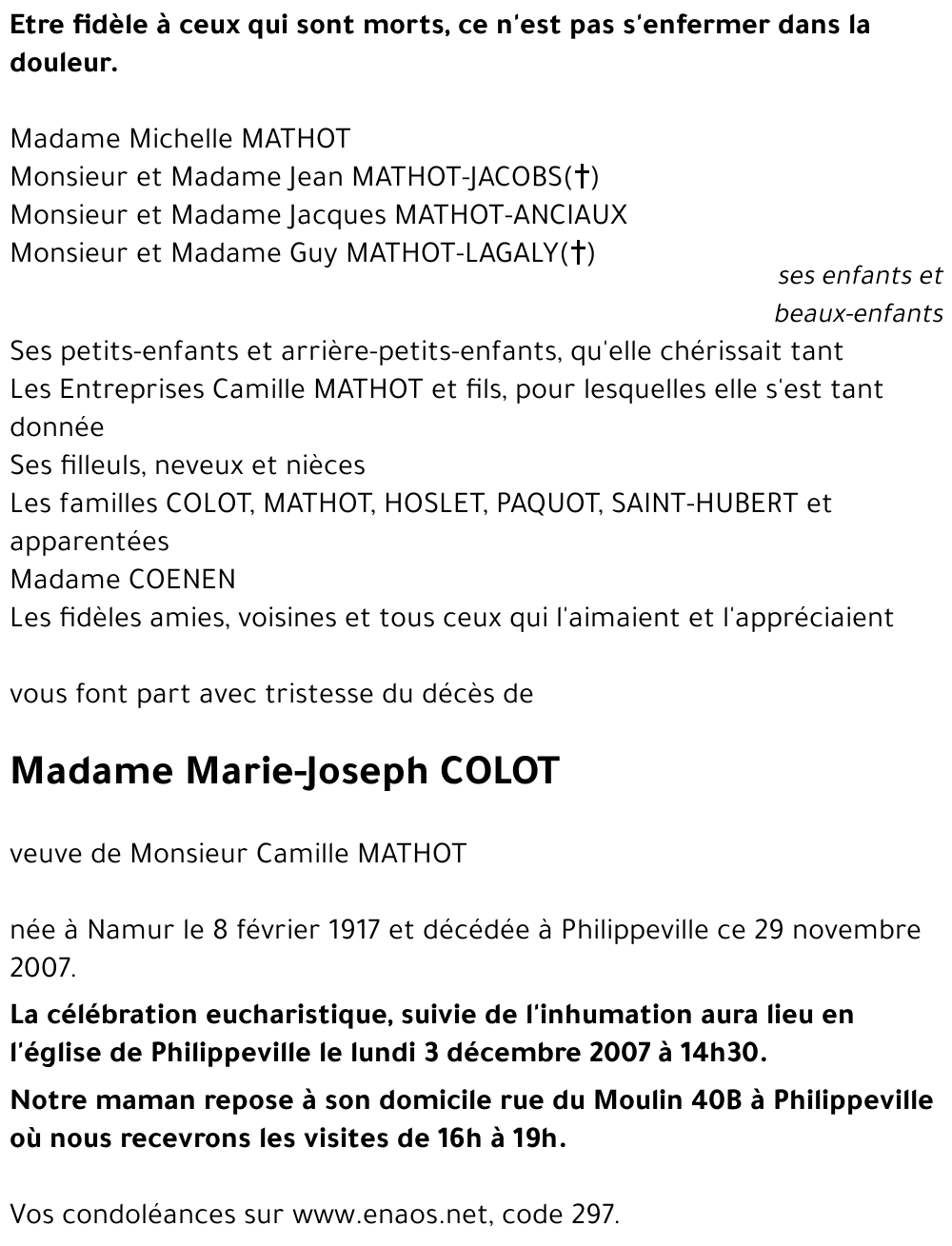 Marie-Joseph COLOT