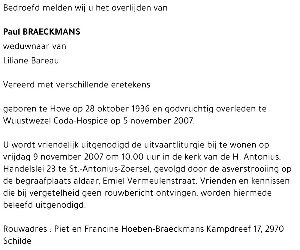 Paul BRAECKMANS
