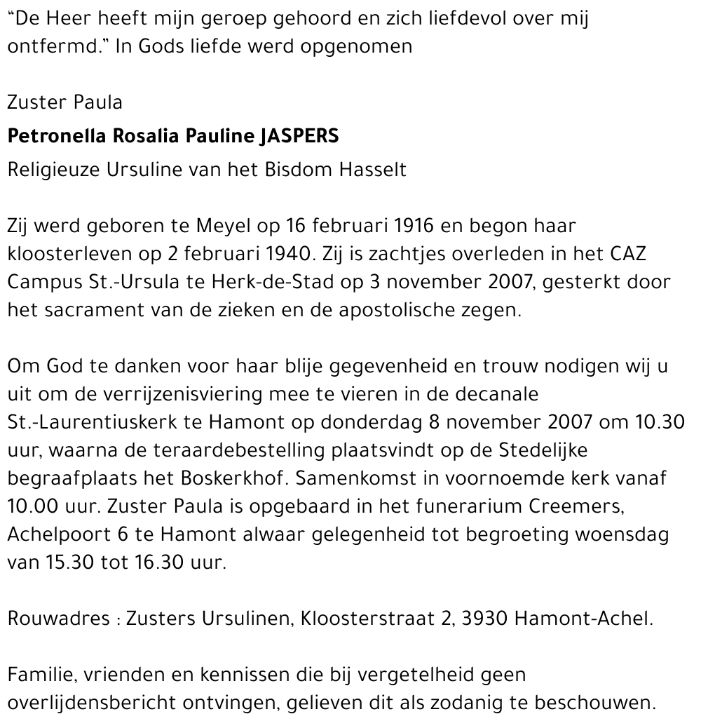 Petronella Rosalia Paulina Jaspers