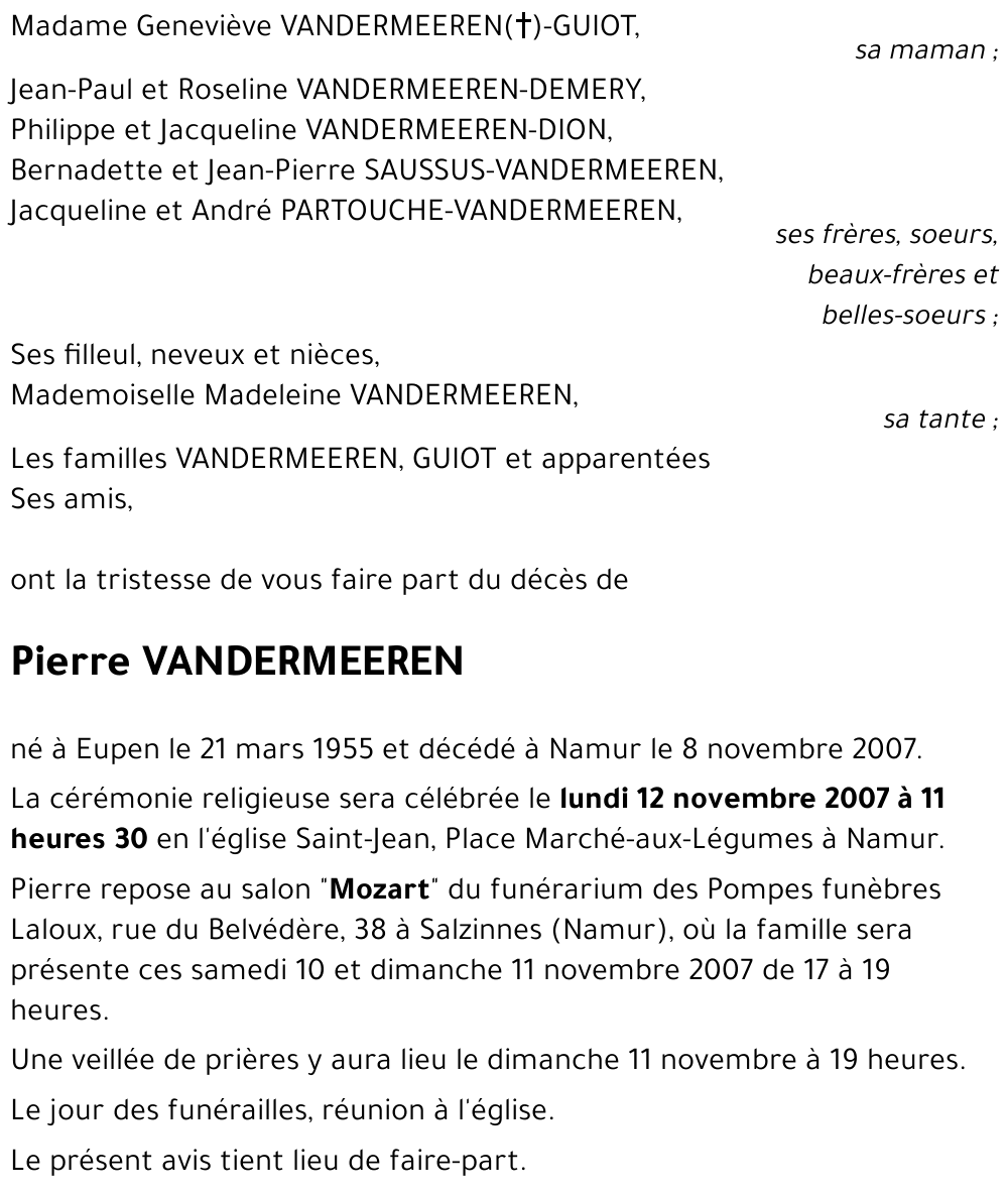 Pierre VANDERMEEREN