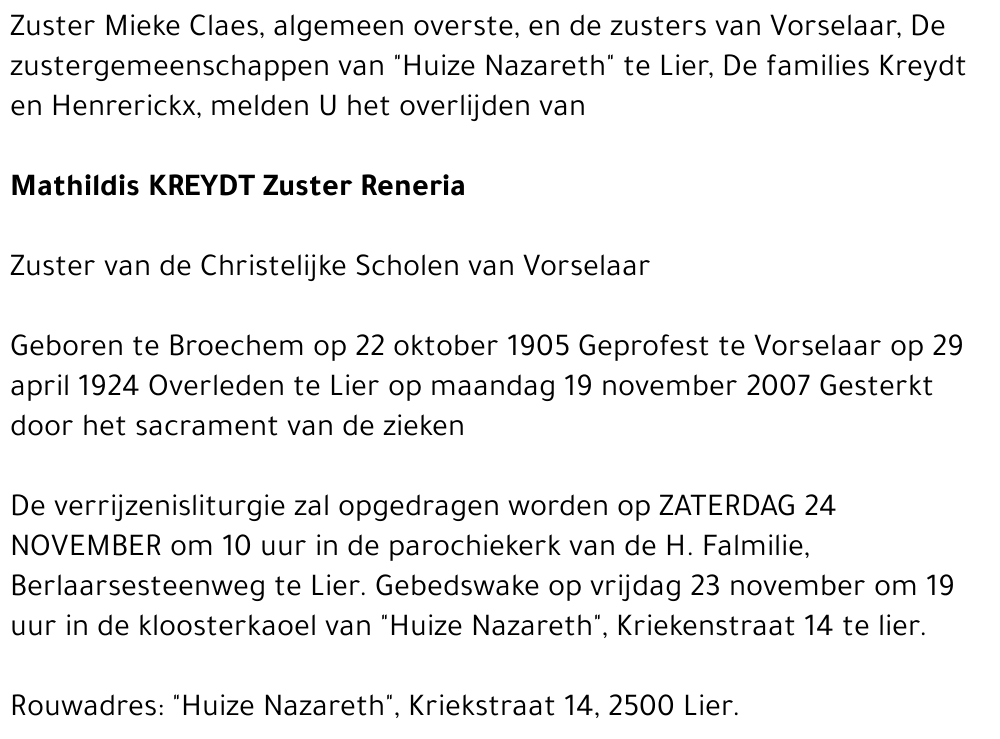 Reneria Mathildis Kreydt