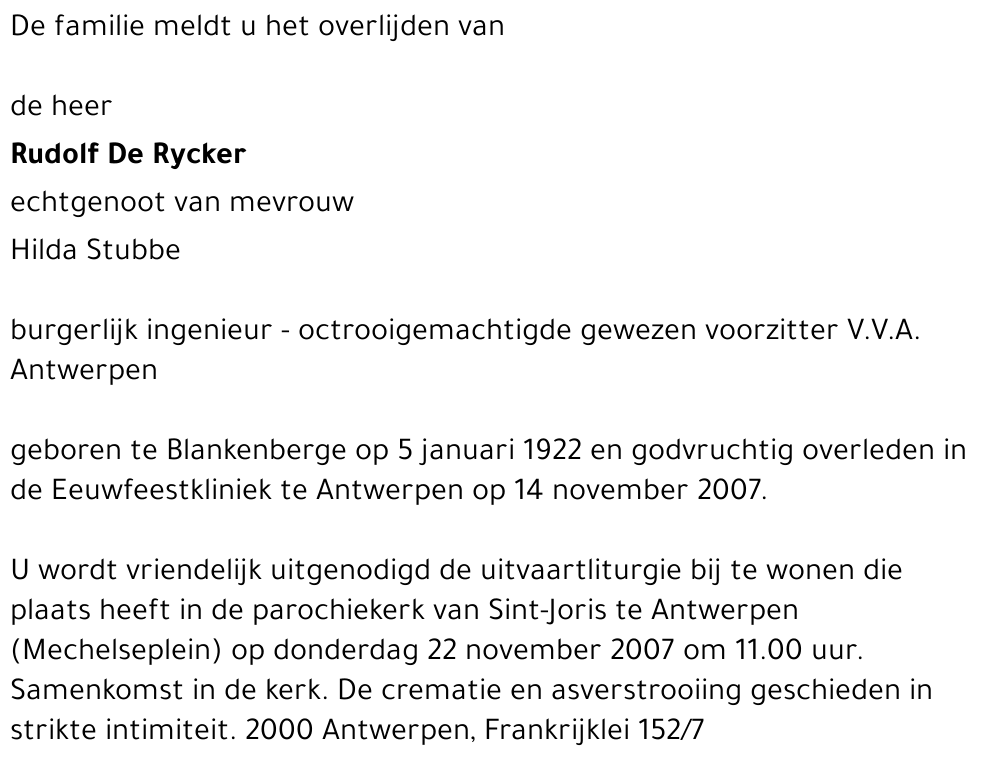 Rudolf DE RYCKER