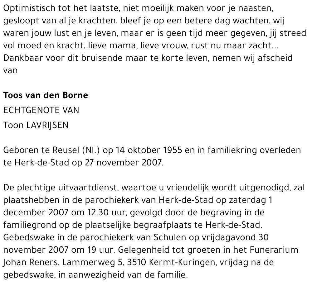 Toos van den Borne