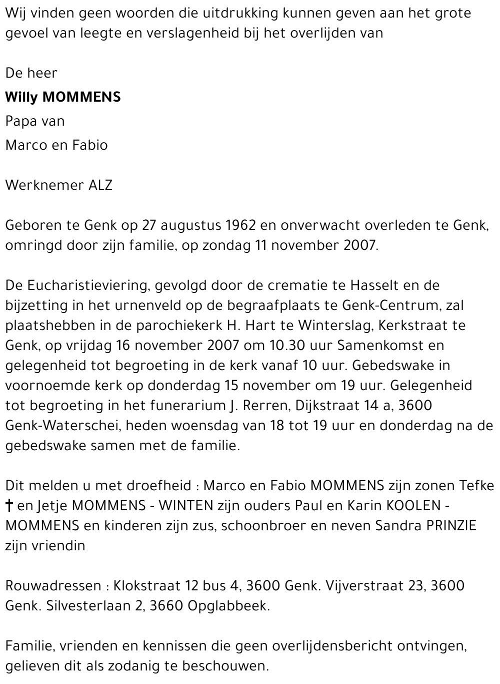 Willy MOMMENS