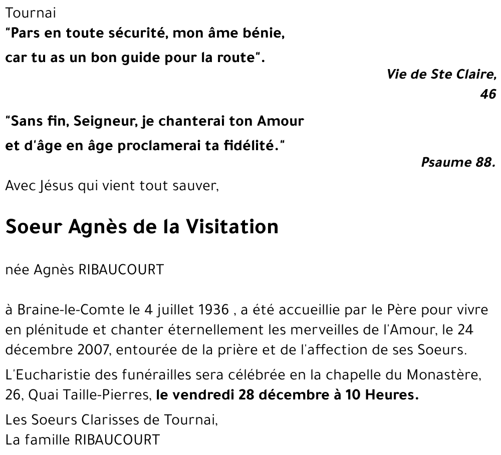 Agnès de la Visitation