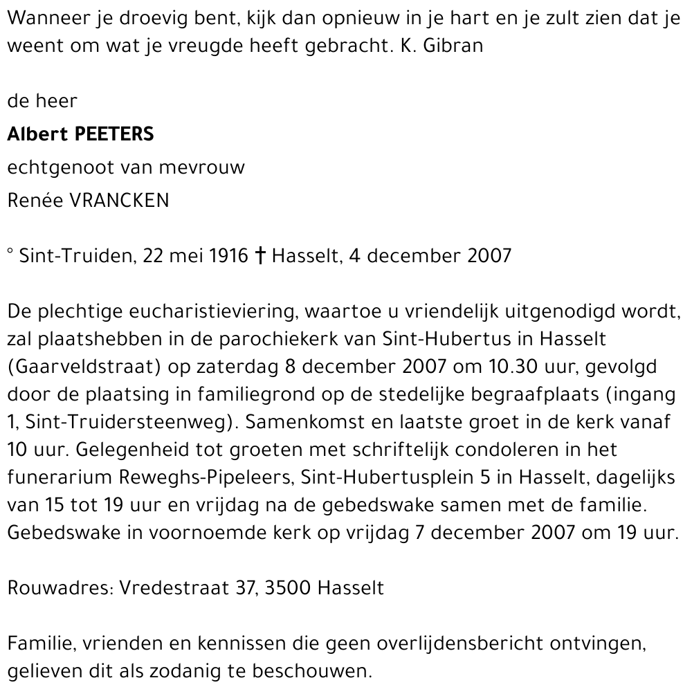Albert Peeters