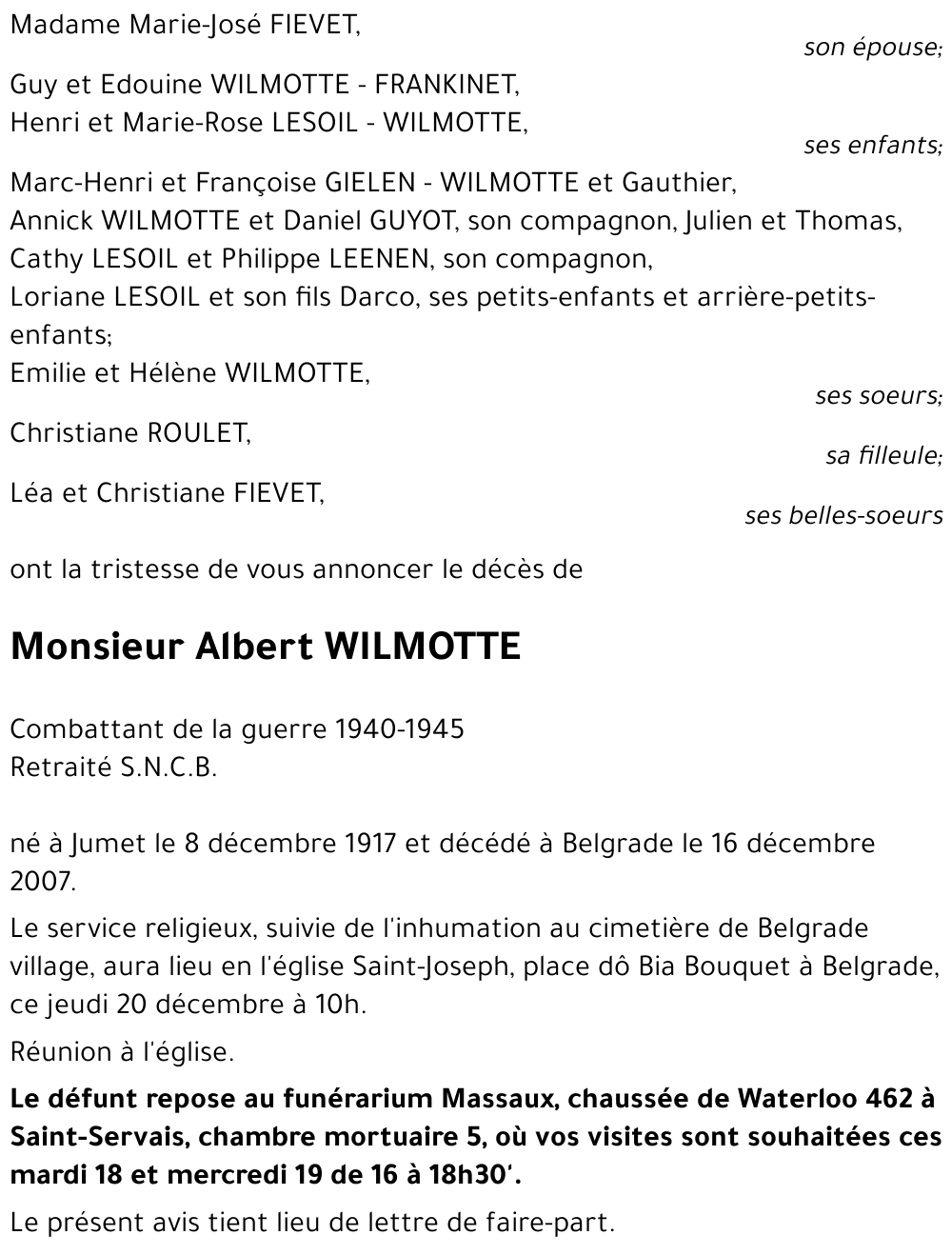 Albert WILMOTTE