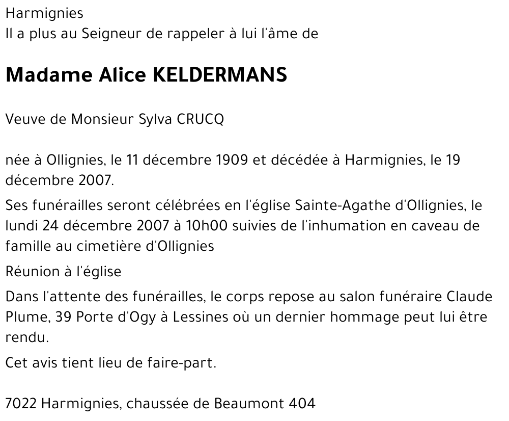Alice KELDERMANS