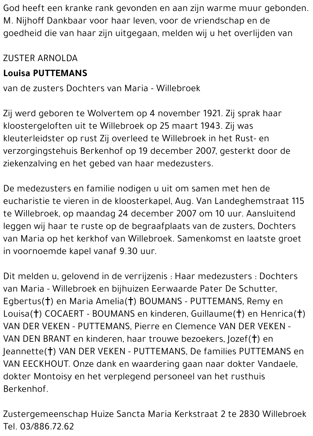 Arnolda - Louisa Puttemans