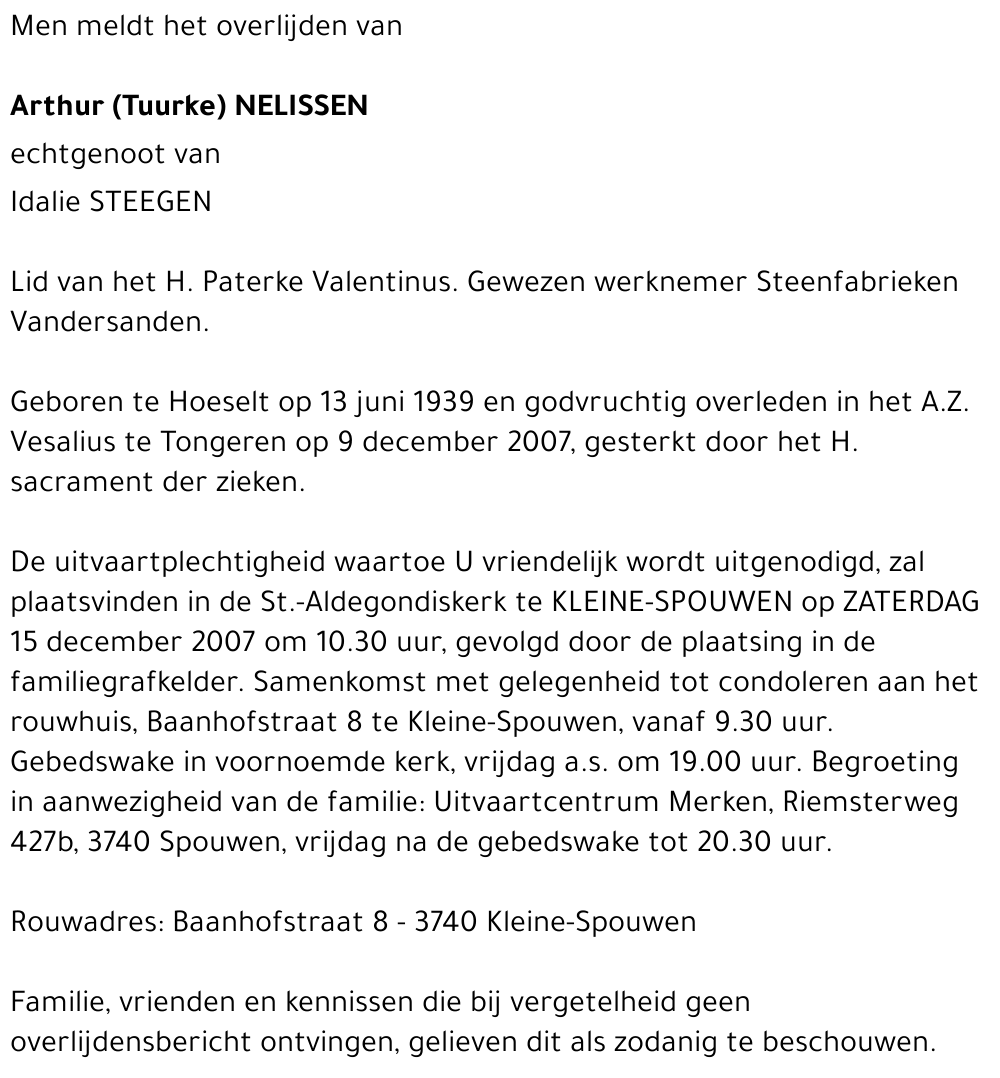 Arthur (Tuurke) Nelissen