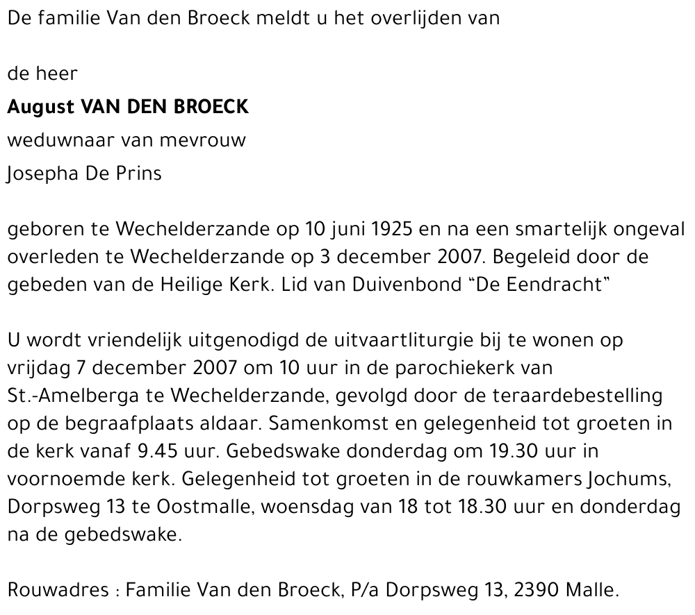 August Van den Broeck