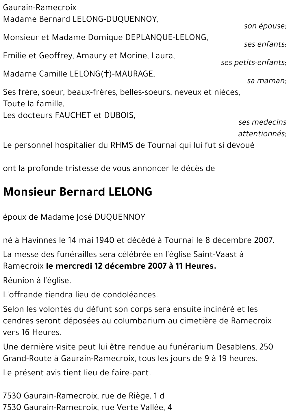 Bernard LELONG