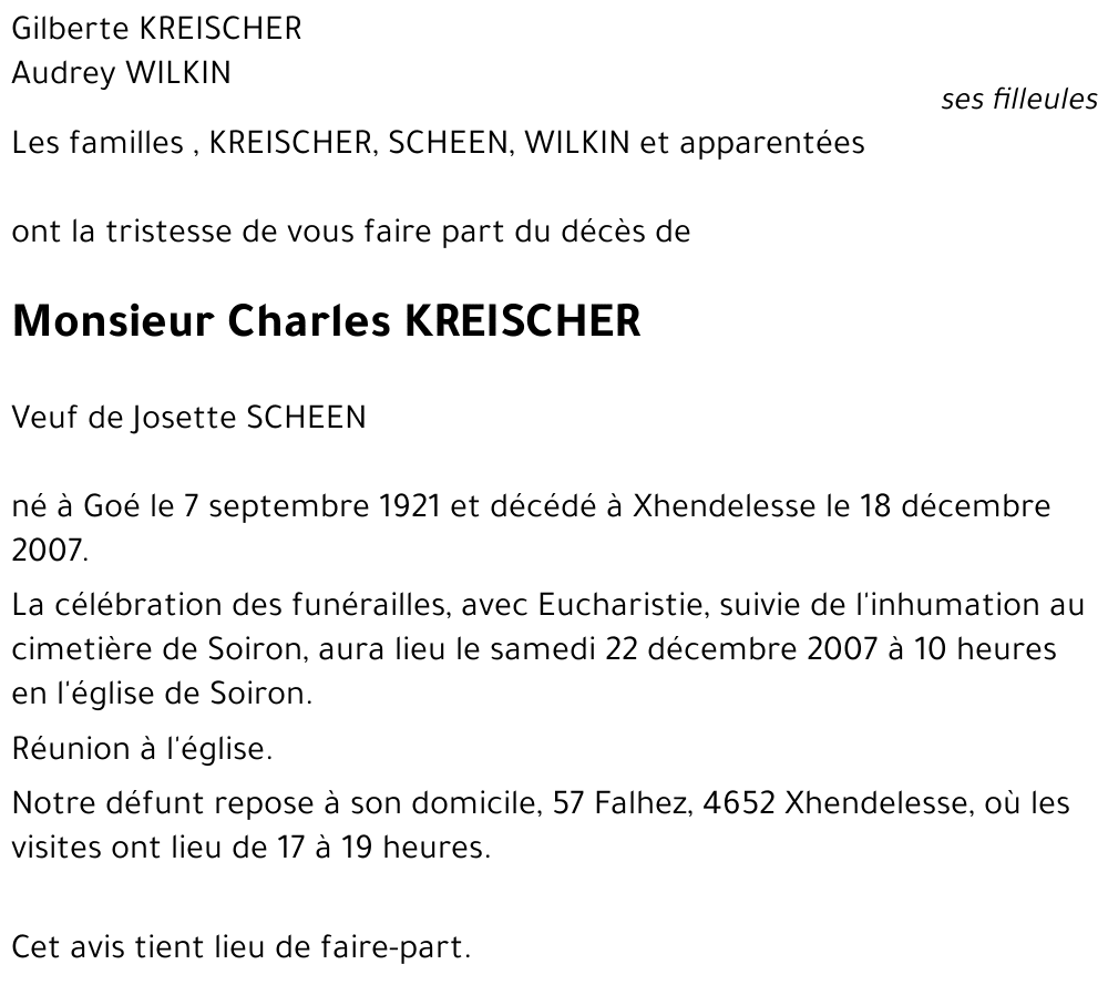 Charles KREISCHER