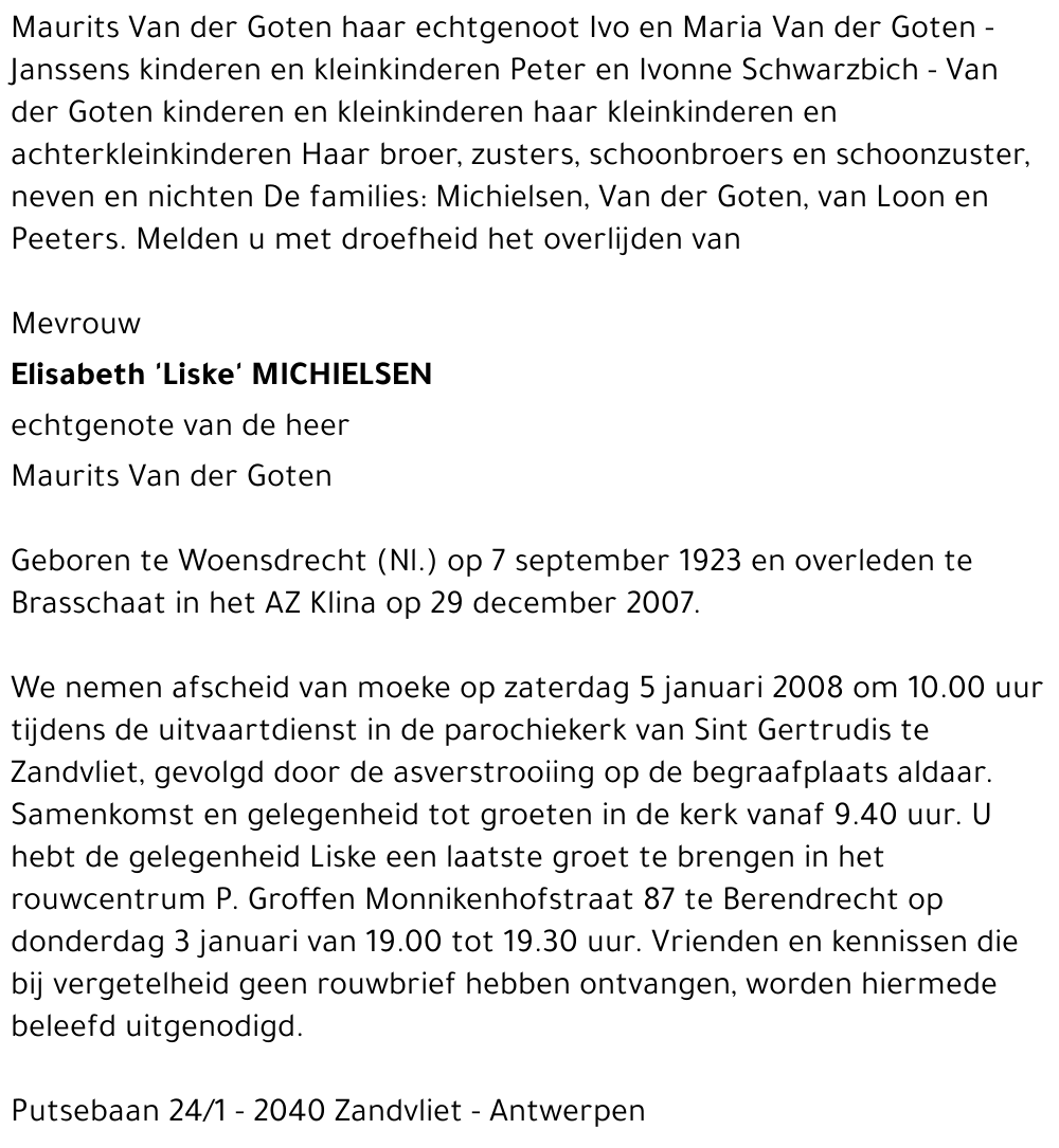 Elisabeth 'Liske' MICHIELSEN