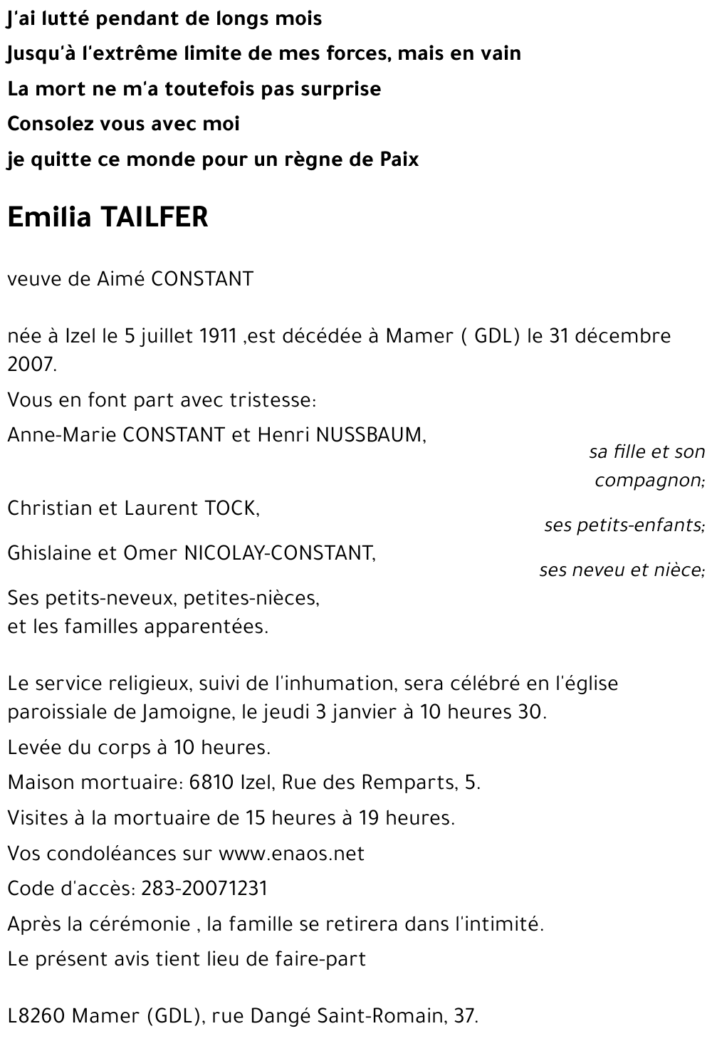 Emilia TAILFER