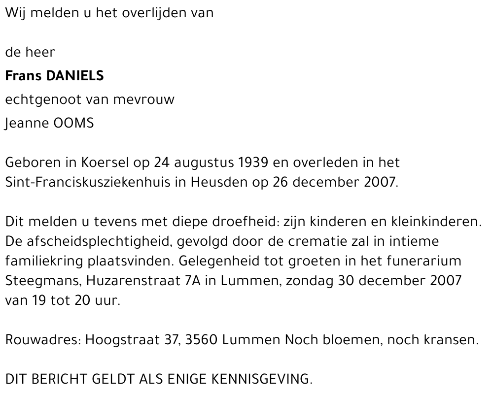 Frans Daniels