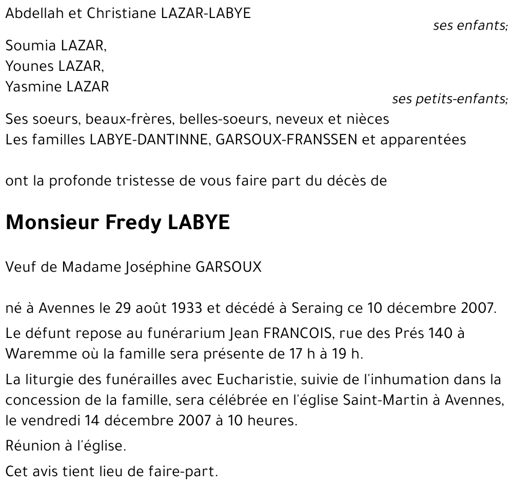 Fredy LABYE