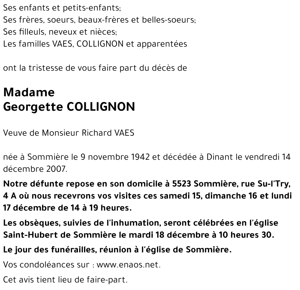 Georgette COLLIGNON