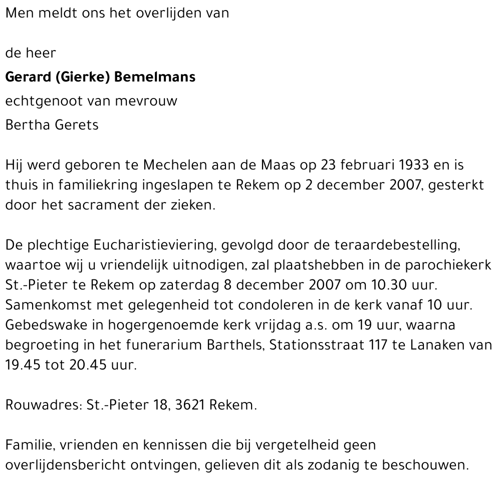 Gerard (Gierke) Bemelmans