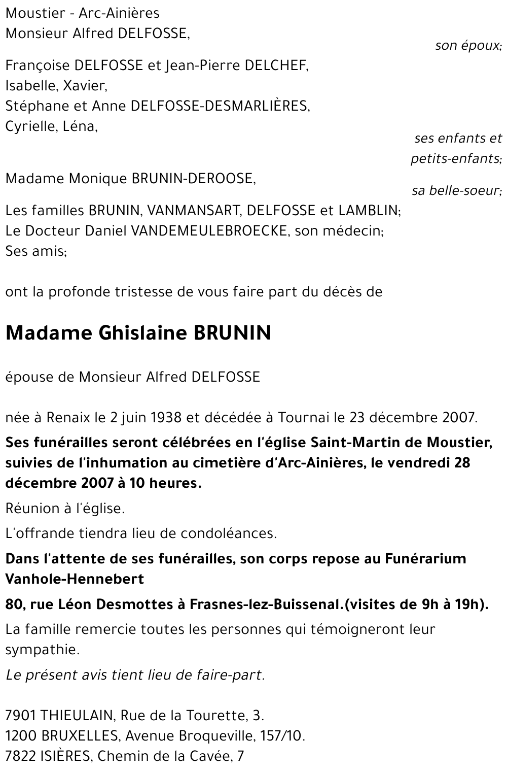 Ghislaine BRUNIN