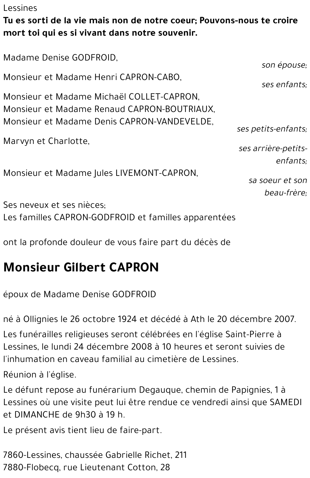 Gilbert CAPRON