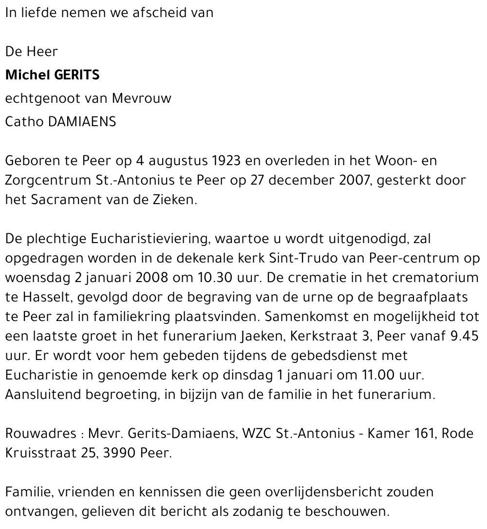 Hendrik Michiel GERITS