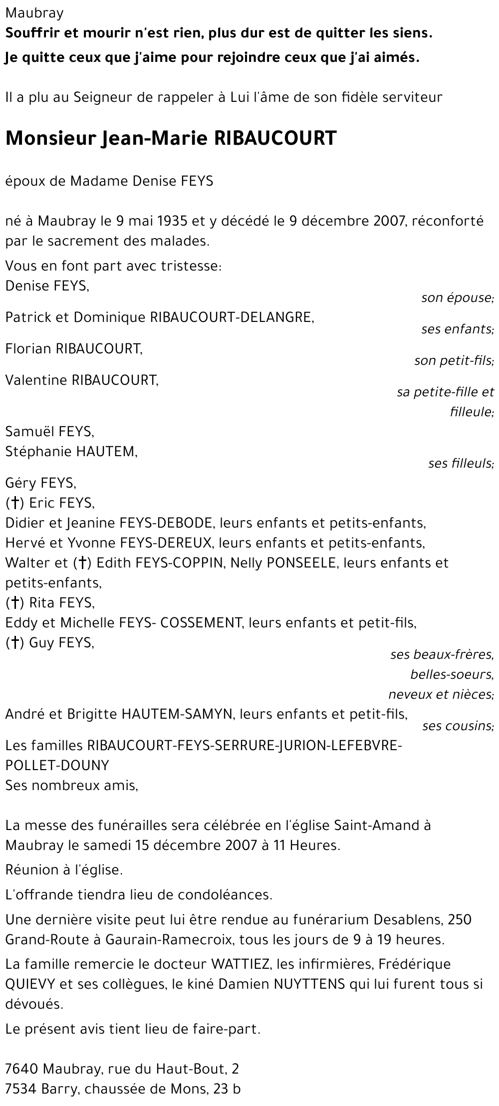 Jean-Marie RIBAUCOURT