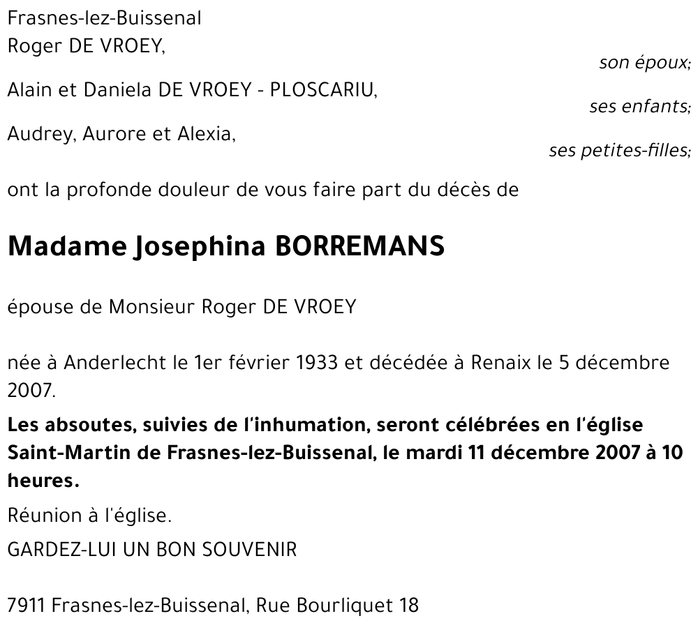 Josephina BORREMANS