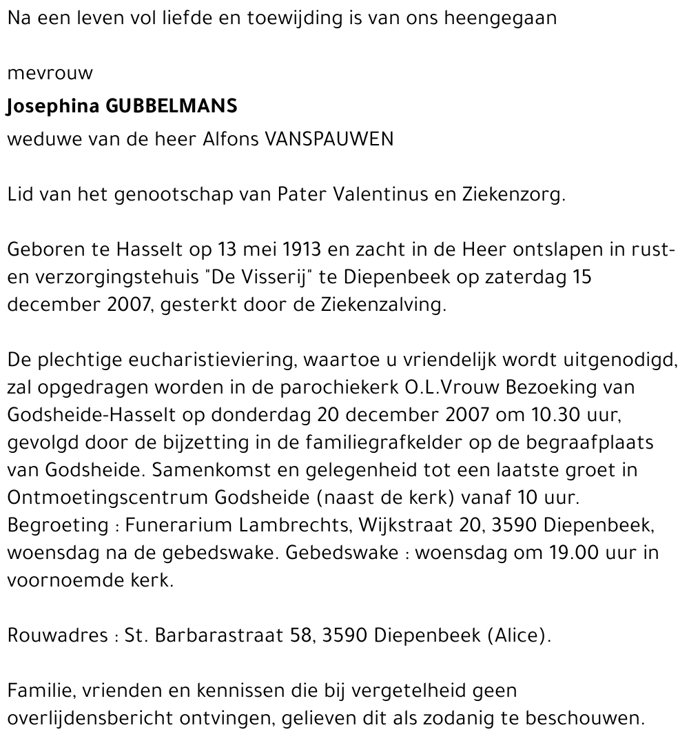 Josephina GUBBELMANS