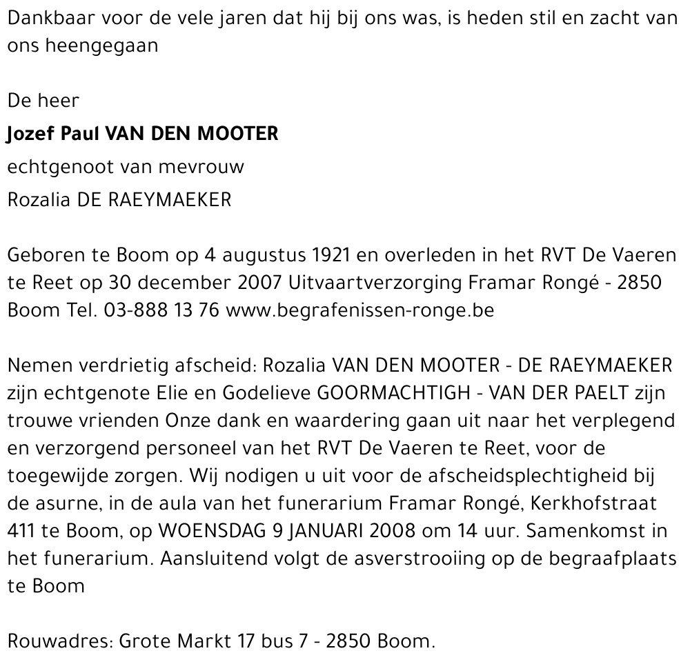 Jozef Paul Van Den Moorter