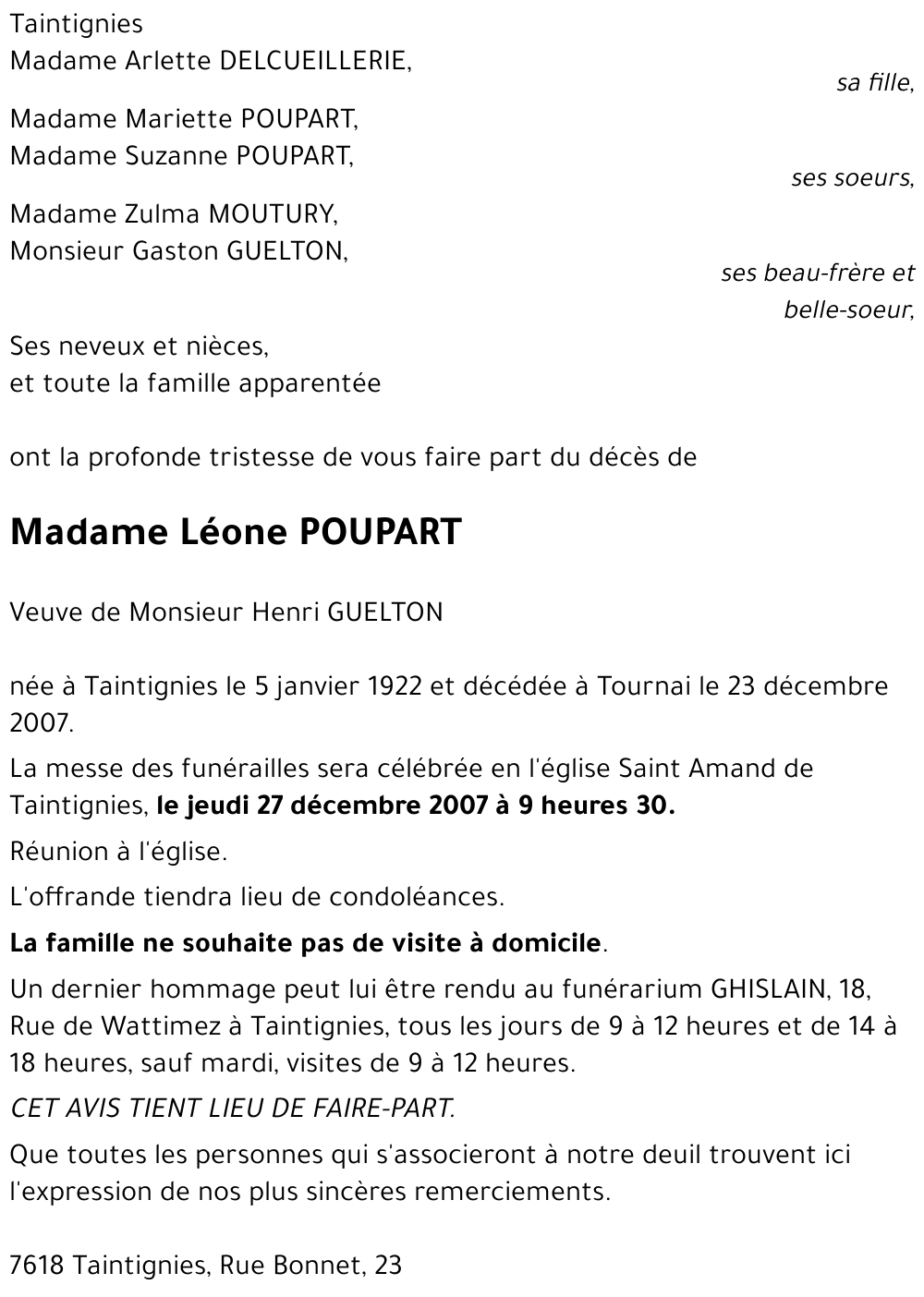 Léone POUPART