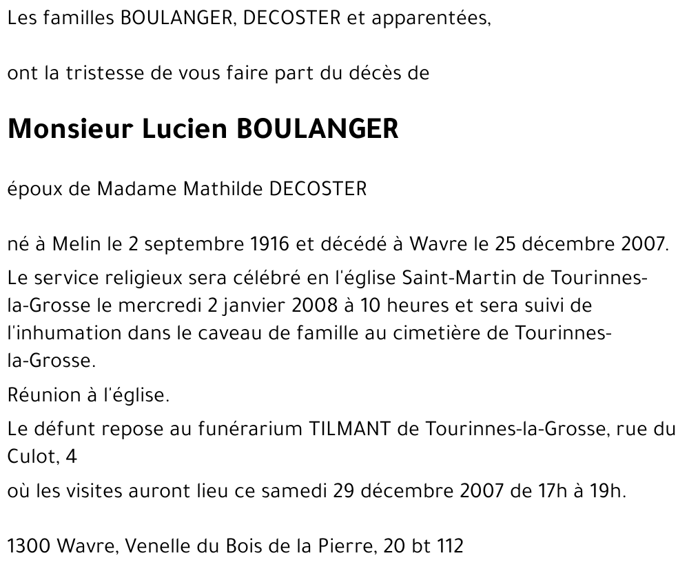 Lucien BOULANGER