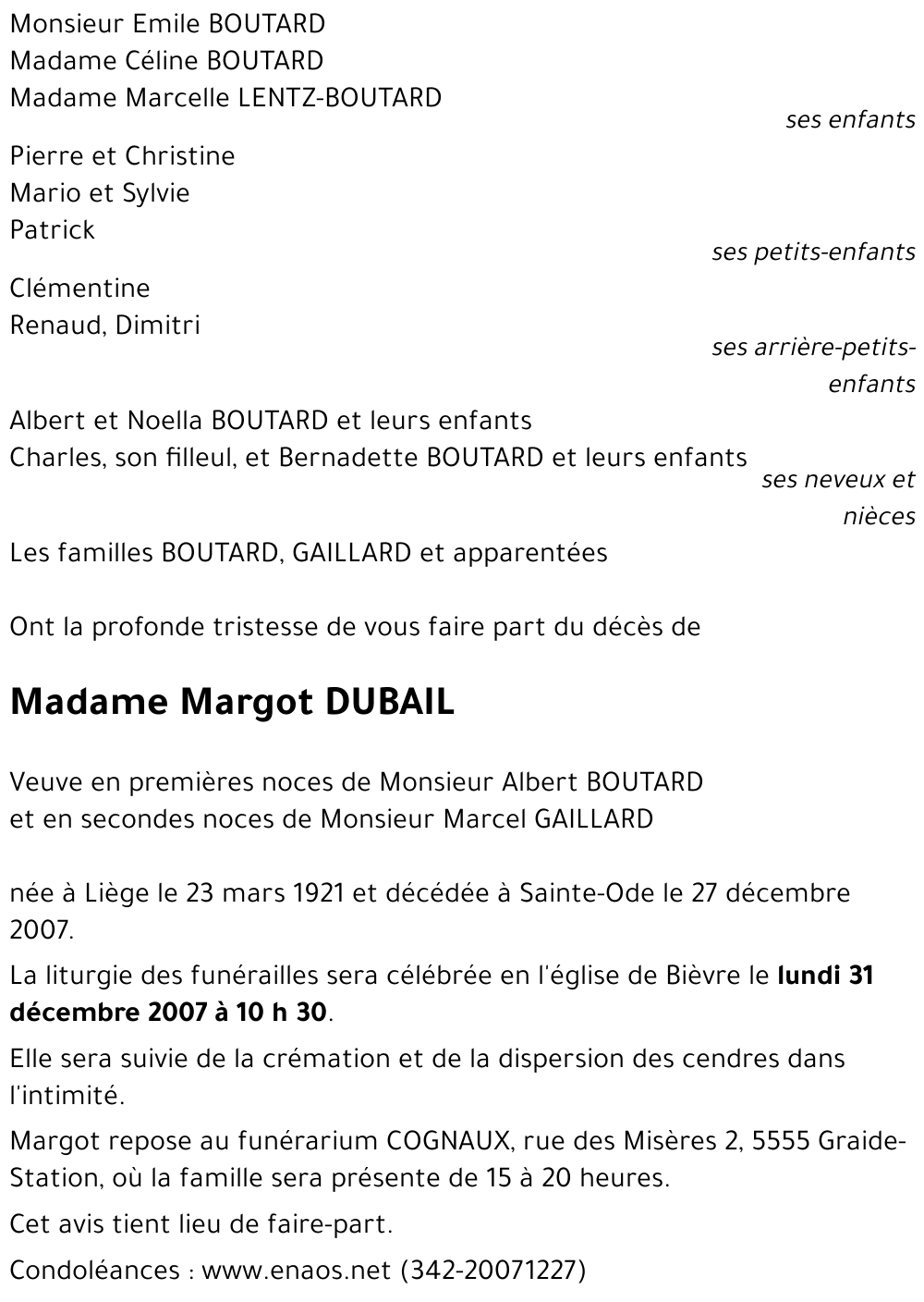 Margot DUBAIL