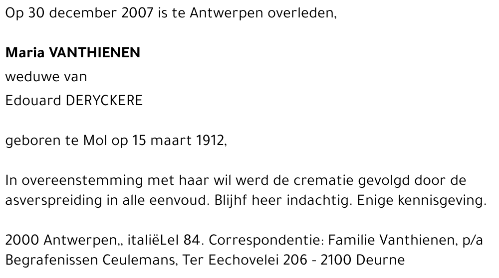 Maria Vanthienen