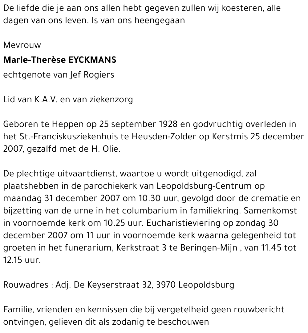 Marie-Therèse Eyckmans