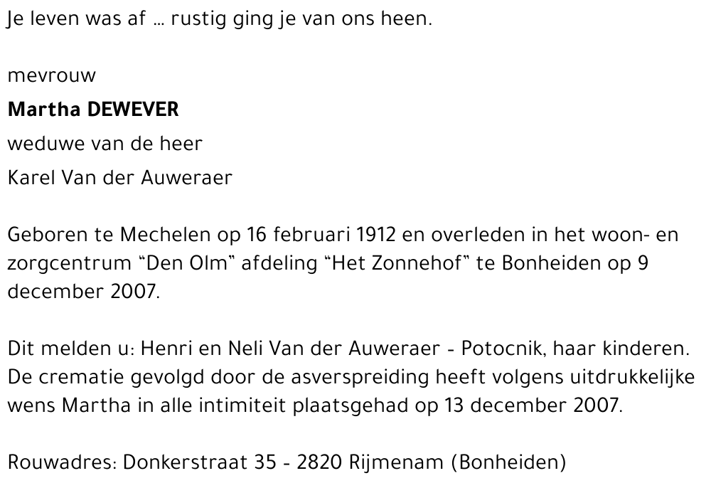 Martha Dewever