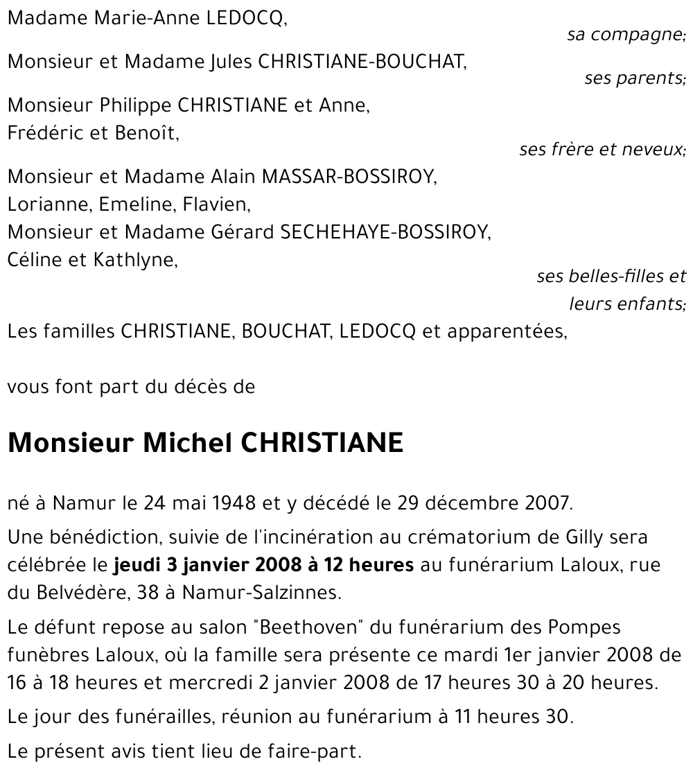 Michel CHRISTIANE
