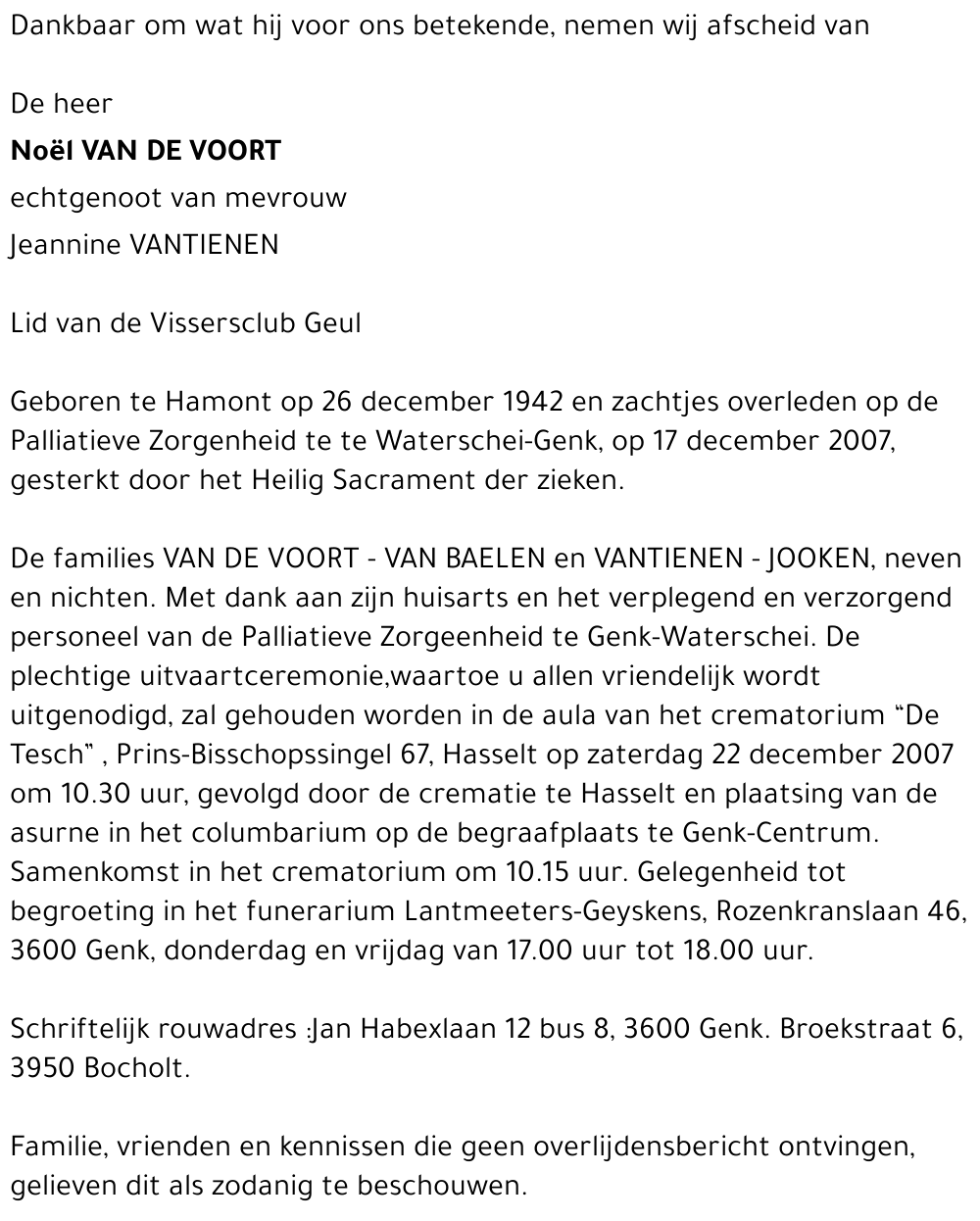 Noël van de voort