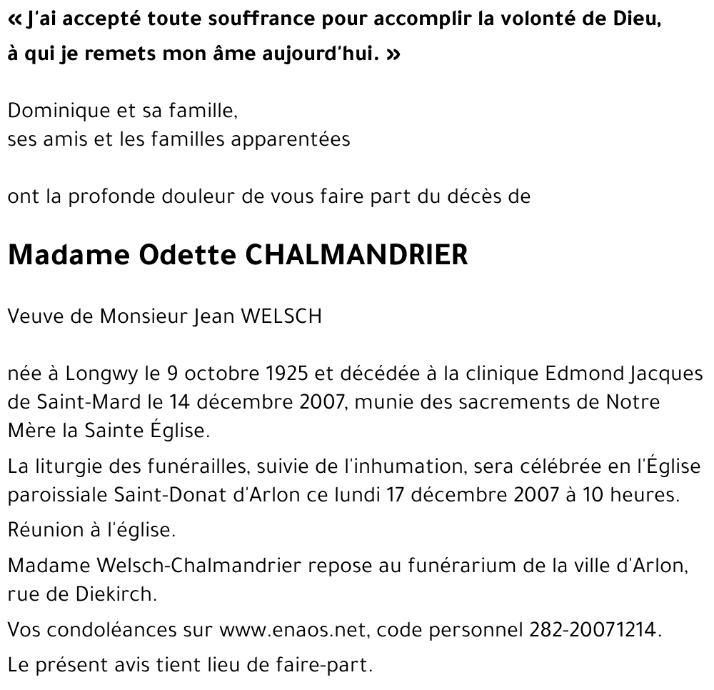 Odette CHALMANDRIER