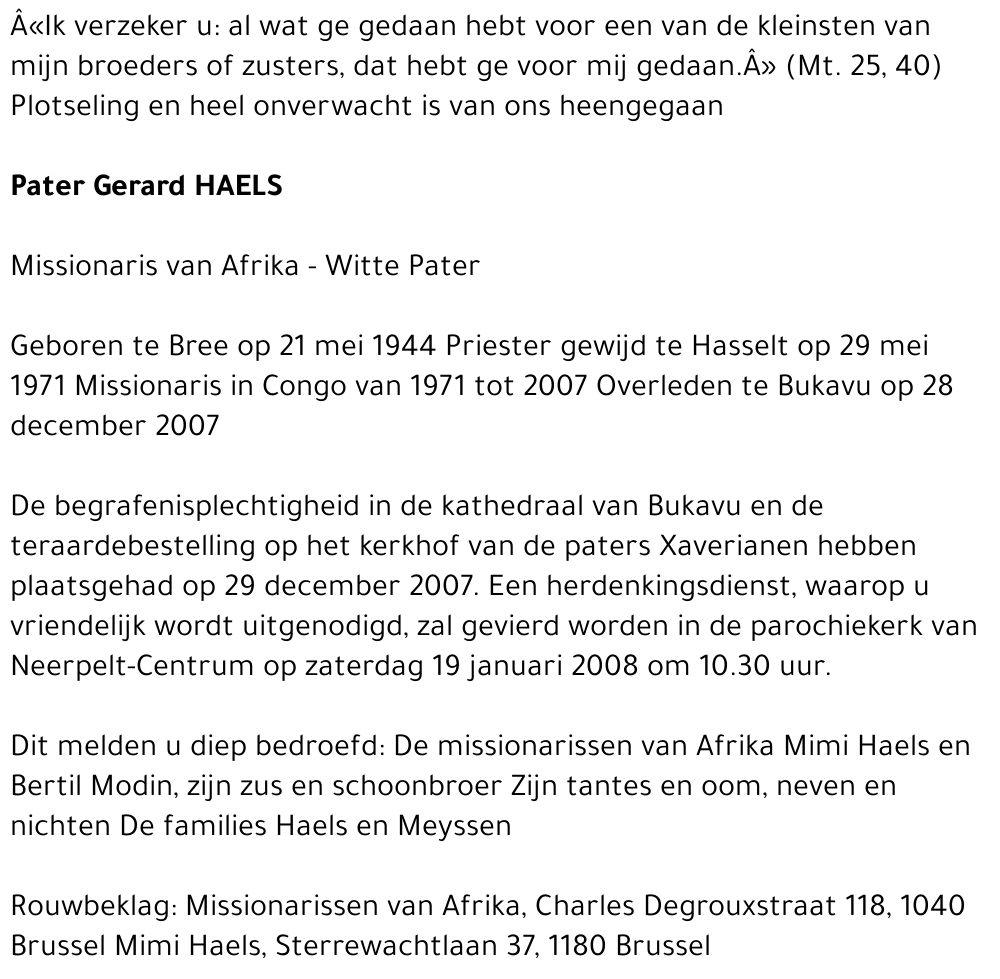 Pater Gerard Haels