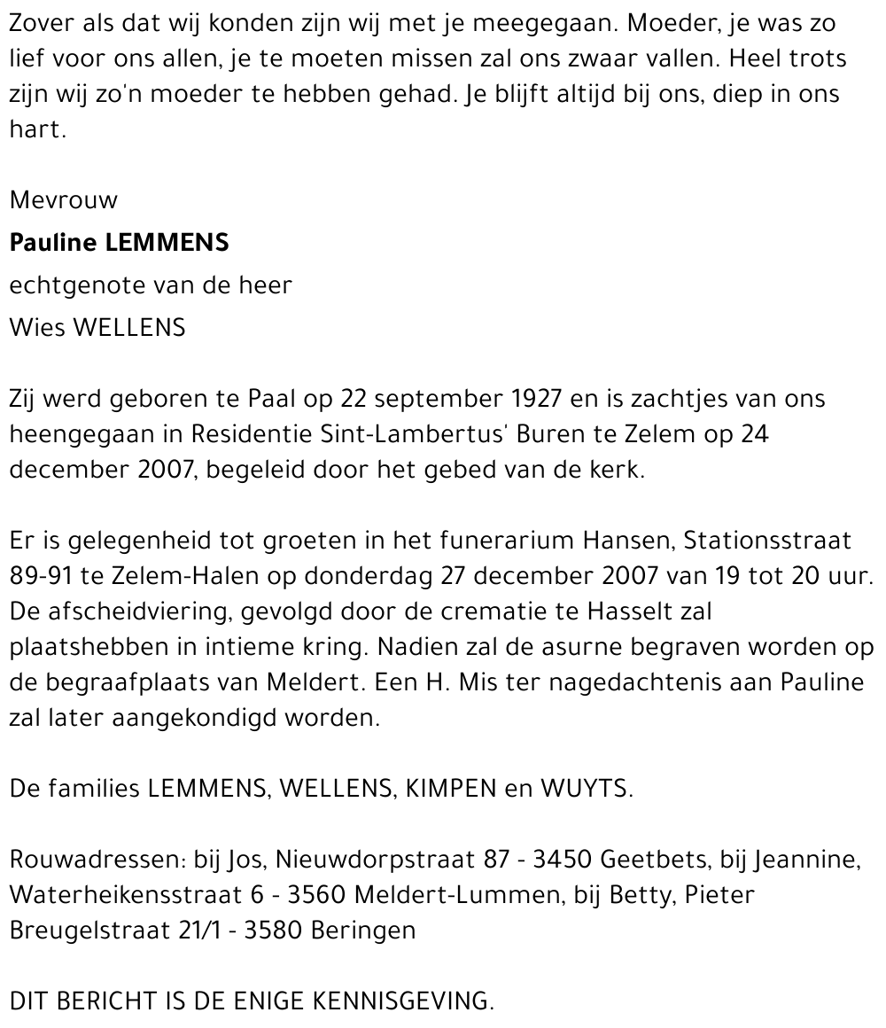 Pauline LEMMENS