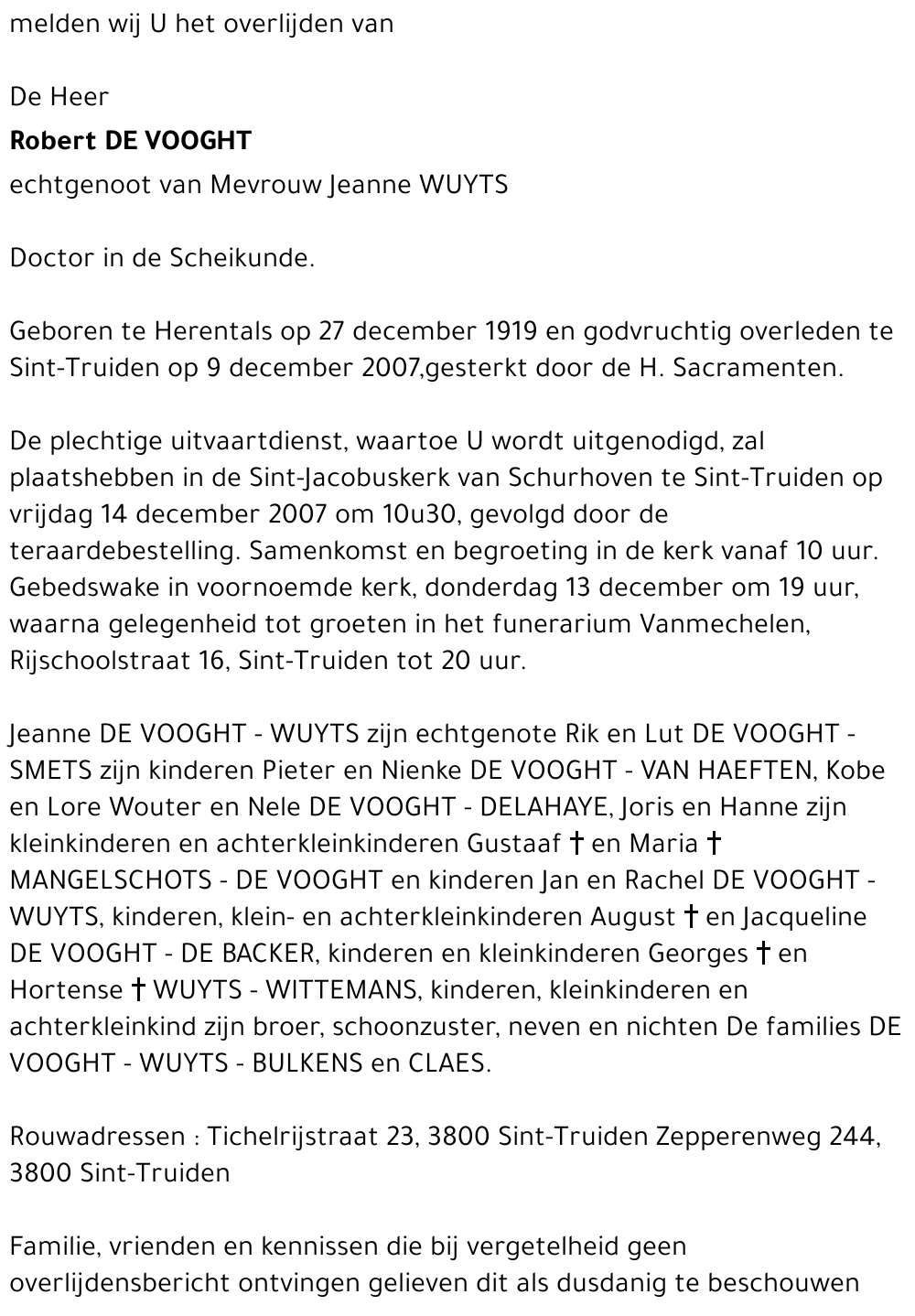 Robert De Vooght